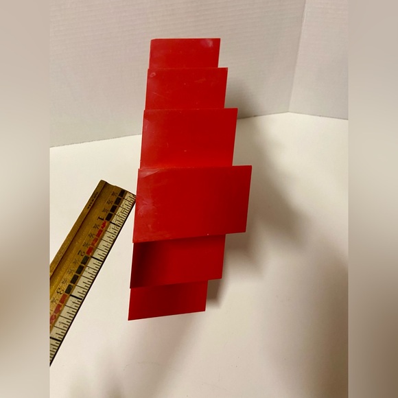 Vintage COPCO MCM Red Honeycomb Wall Spice Rack By Lubge-Randel Danish Style - Picture 7 of 13